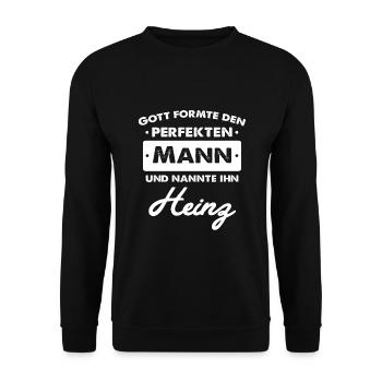 Heinz - Unisex Pullover - Schwarz - Vorne - Alina (178cm) & Michal (187cm)