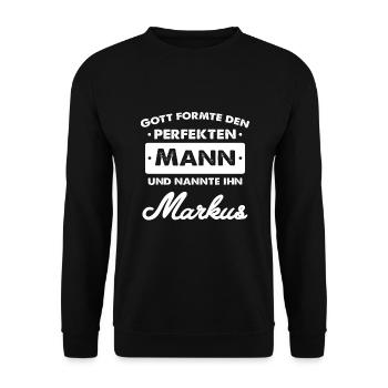 Markus - Unisex Sweatshirt - black - Front - Alina (178cm) & Michal (187cm)