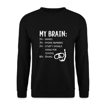 plongée - Sweat-shirt Unisexe - noir - Devant - Alina (178cm) & Michal (187cm)