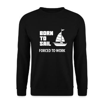 Segeln Captain - Unisex Pullover - Schwarz - Vorne - Alina (178cm) & Michal (187cm)