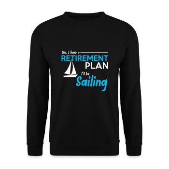 Segeln Captain - Unisex Pullover - Schwarz - Vorne - Alina (178cm) & Michal (187cm)
