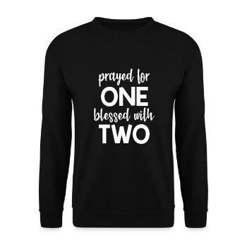 Jumeaux enceintes - Sweat-shirt Unisexe - noir - Devant - Alina (178cm) & Michal (187cm)