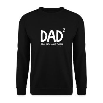 Père papa jumeaux - Sweat-shirt Unisexe - noir - Devant - Alina (178cm) & Michal (187cm)