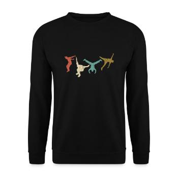 Parkour Vintage - Unisex Sweatshirt - black - Front - Alina (178cm) & Michal (187cm)