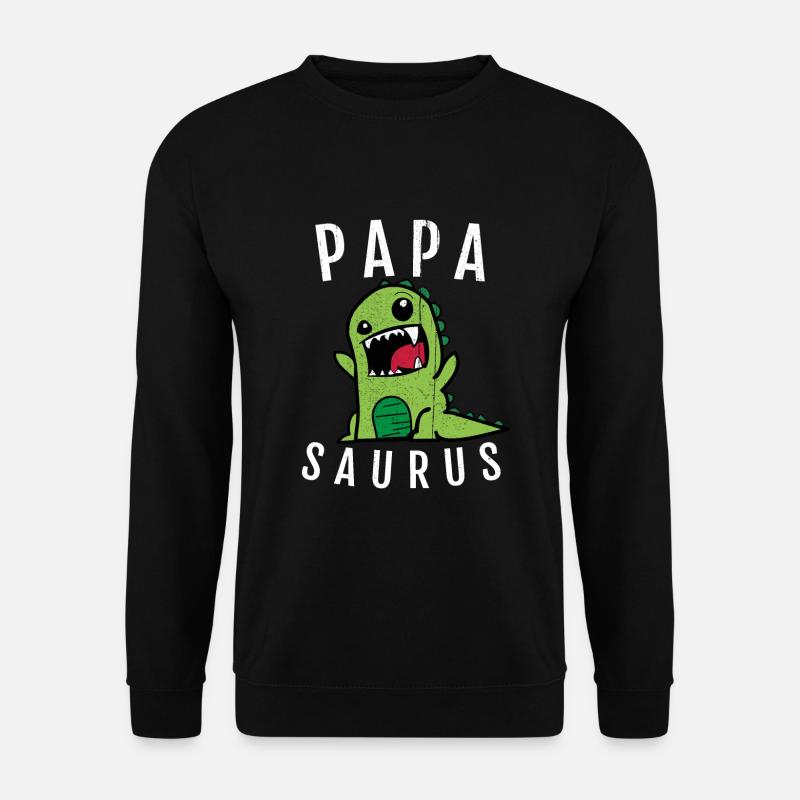 Papa Papasaurus - Unisex Pullover - Schwarz