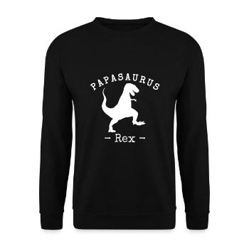 Papa Papasaurus Rex - Sweat-shirt Unisexe - noir - Devant - Alina (178cm) & Michal (187cm)