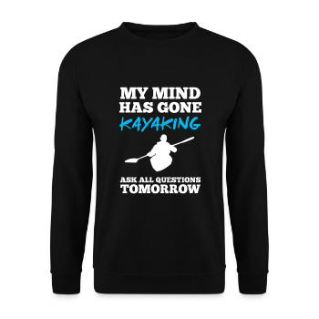 Paddle kayaking - Unisex Sweatshirt - black - Front - Alina (178cm) & Michal (187cm)