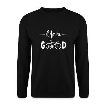 Vélo vélo - Sweat-shirt Unisexe - noir - Devant - Alina (178cm) & Michal (187cm)