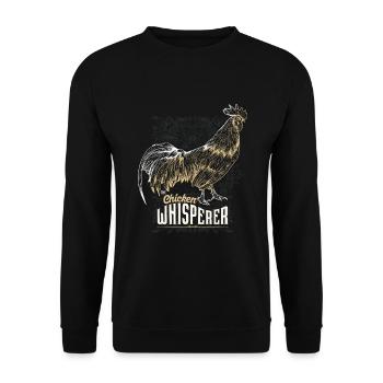 Chicken whisperer chicken - Unisex Sweatshirt - black - Front - Alina (178cm) & Michal (187cm)