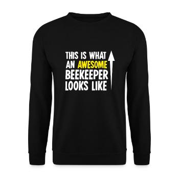 Abeille apiculteur - Sweat-shirt Unisexe - noir - Devant - Alina (178cm) & Michal (187cm)