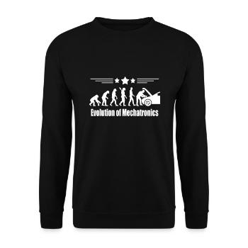 Evolution de la mécatronique automobile - Sweat-shirt Unisexe - noir - Devant - Alina (178cm) & Michal (187cm)