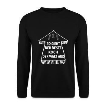 Koch kochen - Unisex Pullover - Schwarz - Vorne - Alina (178cm) & Michal (187cm)