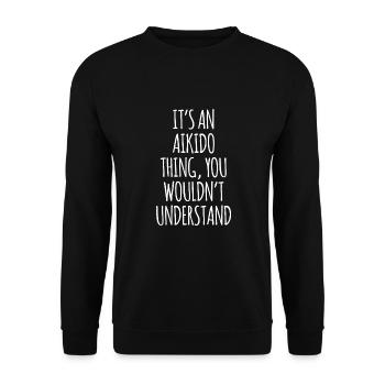Aikido - Unisex Pullover - Schwarz - Vorne - Alina (178cm) & Michal (187cm)
