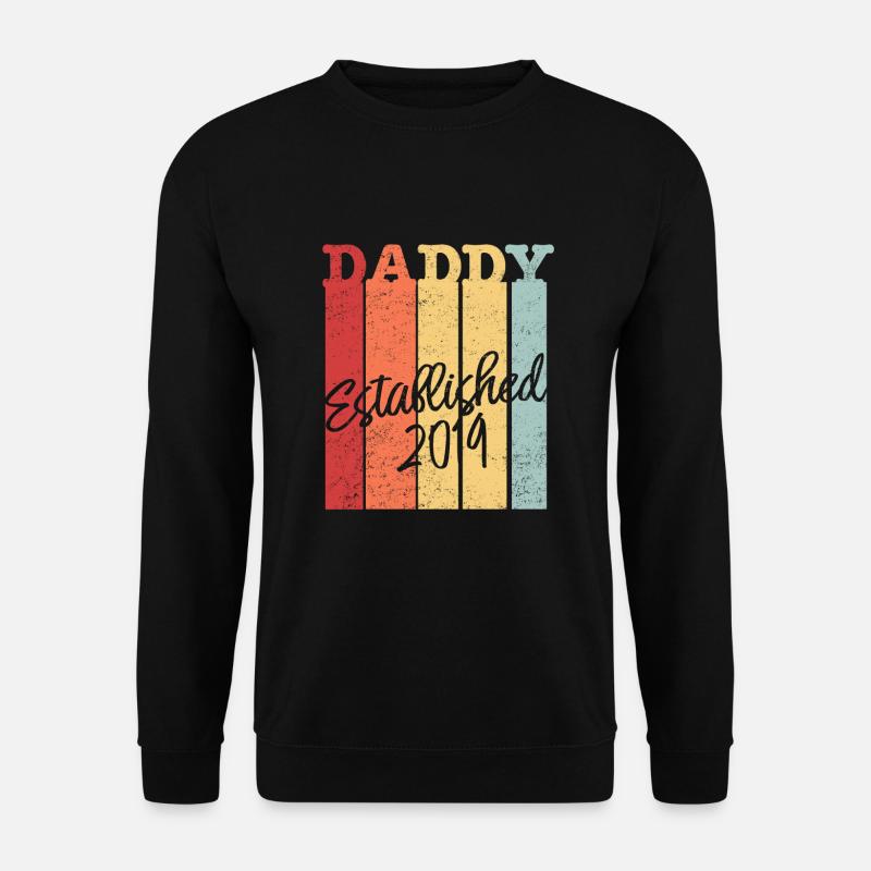 Papa Vater Daddy 2019 - Unisex Pullover - Schwarz