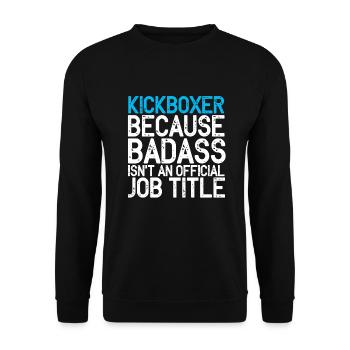 Kickboxing Kickboxing - Unisex Sweatshirt - black - Front - Alina (178cm) & Michal (187cm)