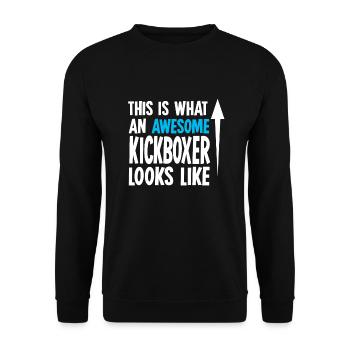 Kickboxing Kickboxing - Unisex Sweatshirt - black - Front - Alina (178cm) & Michal (187cm)