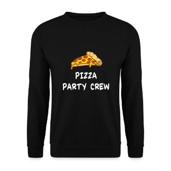 Pizza Salami Cheese Margherita Pizzeria Gift - Unisex Sweatshirt - black - Front - Alina (178cm) & Michal (187cm)
