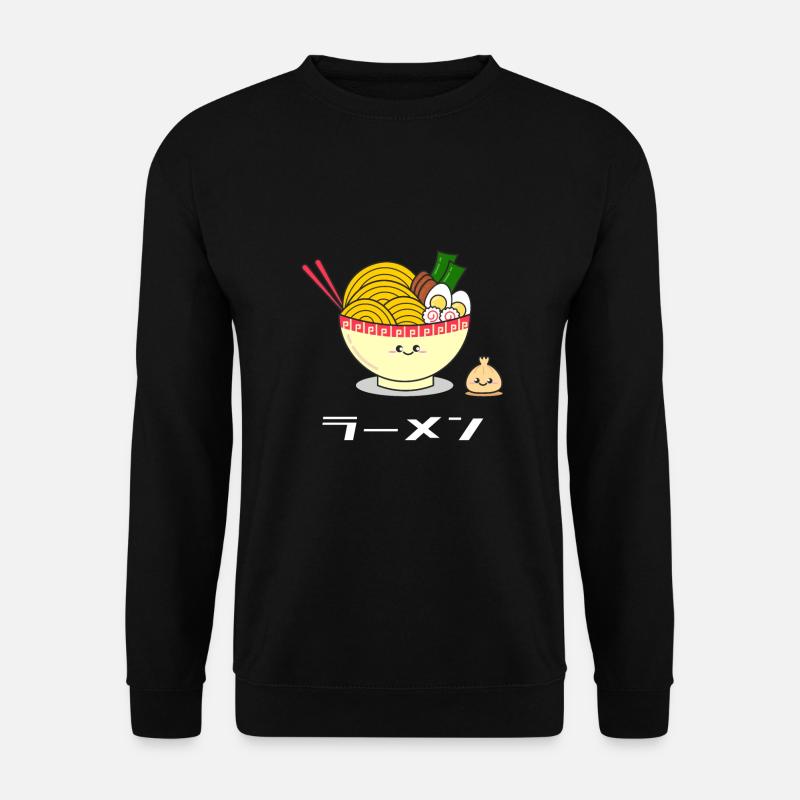 Cute ramen (white font) - Unisex Sweatshirt - black