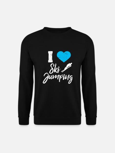 Skispringen Skispringer Ski Jumping Geschenk - Unisex Pullover - Schwarz