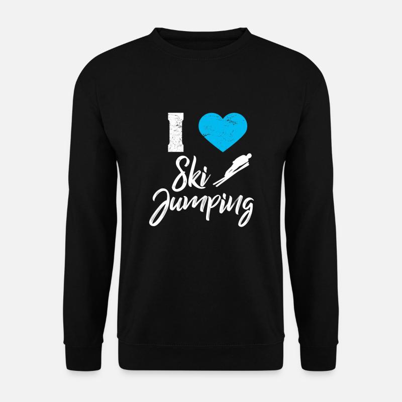Skispringen Skispringer Ski Jumping Geschenk - Unisex Pullover - Schwarz