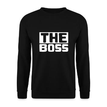 Partnerlook Le cadeau du vrai patron - Sweat-shirt Unisexe - noir - Devant - Alina (178cm) & Michal (187cm)