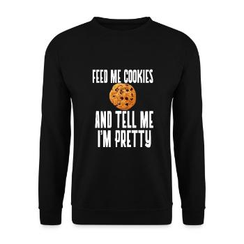 Cookie Cookie Cookies Bake Christmas Gift - Unisex Sweatshirt - black - Front - Alina (178cm) & Michal (187cm)