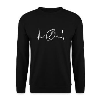 American Football Touchdown Quarterback Geschenk - Unisex Pullover - Schwarz - Vorne - Alina (178cm) & Michal (187cm)
