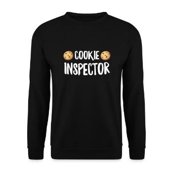 Ugly Christmas Weihnachten Cookie Lustige Sprüche - Unisex Pullover - Schwarz - Vorne - Alina (178cm) & Michal (187cm)