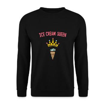 Crème glacée crème glacée crème glacée crème glacée douce soleil d'été. - Sweat-shirt Unisexe - noir - Devant - Alina (178cm) & Michal (187cm)