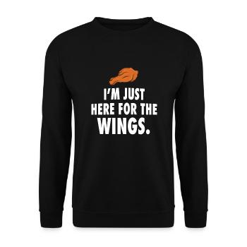 Chicken wings chicken chicken fried chicken - Unisex Sweatshirt - black - Front - Alina (178cm) & Michal (187cm)