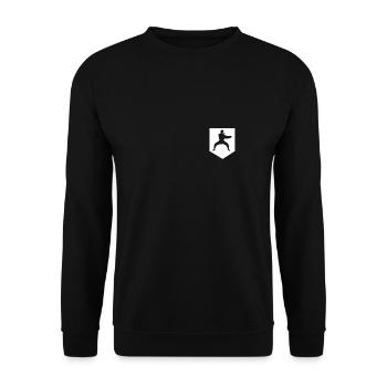 Kenpo Kai Karate Kampf Kampfsport Kämpfer Geschenk - Unisex Pullover - Schwarz - Vorne - Alina (178cm) & Michal (187cm)