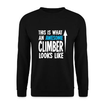 Alpinisme Alpiniste Escalade Escalade Montagnes - Sweat-shirt Unisexe - noir - Devant - Alina (178cm) & Michal (187cm)