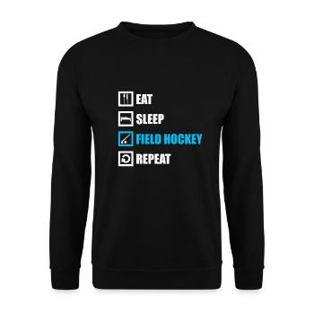 Feldhockey Field Hockey Hallenhockey Hockeysport - Unisex Pullover - Schwarz - Vorne - Alina (178cm) & Michal (187cm)