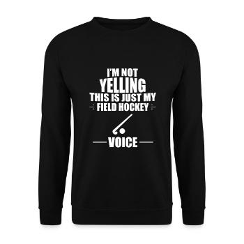 Feldhockey Field Hockey Hallenhockey Hockeysport - Unisex Pullover - Schwarz - Vorne - Alina (178cm) & Michal (187cm)