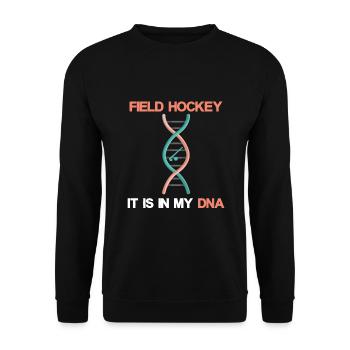 Feldhockey Field Hockey Hallenhockey Hockeysport - Unisex Pullover - Schwarz - Vorne - Alina (178cm) & Michal (187cm)