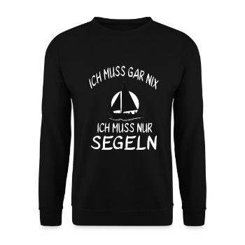 Je n’ai pas besoin de naviguer. - Sweat-shirt Unisexe - noir - Devant - Alina (178cm) & Michal (187cm)