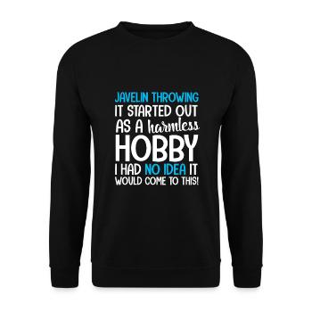 Javelin Throwing Javelin Throwing - Unisex Sweatshirt - black - Front - Alina (178cm) & Michal (187cm)