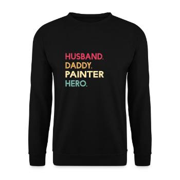 Painter Painter Paint Painter Painting Painter - Unisex Sweatshirt - black - Front - Alina (178cm) & Michal (187cm)