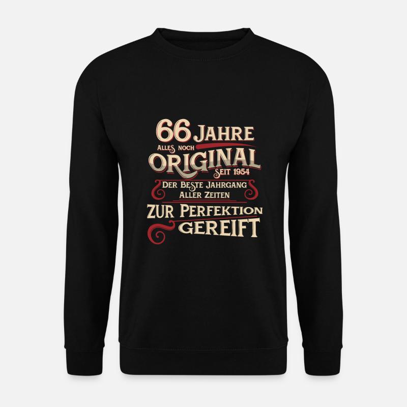66. Geburtstag Jahre Geburtstagsgeschenk 1954 - Unisex Pullover - Schwarz