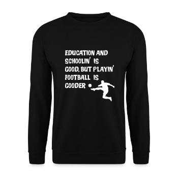 Football footballeur football jeu football football - Sweat-shirt Unisexe - noir - Devant - Alina (178cm) & Michal (187cm)
