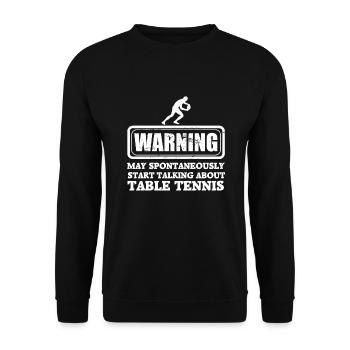 Table tennis ping pong ping pong - Unisex Sweatshirt - black - Front - Alina (178cm) & Michal (187cm)