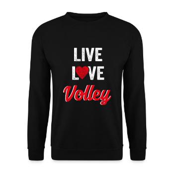 Volleyball volleyball players - Unisex Sweatshirt - black - Front - Alina (178cm) & Michal (187cm)