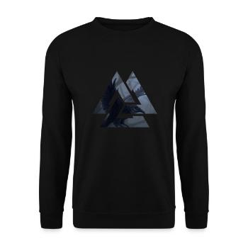 Viking Viking Valhalla Odin Thor Nordmann Rabe - Unisex Sweatshirt - black - Front - Alina (178cm) & Michal (187cm)