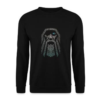 Viking Viking Valhalla Odin Thor Nordmann Skal - Unisex Sweatshirt - black - Front - Alina (178cm) & Michal (187cm)