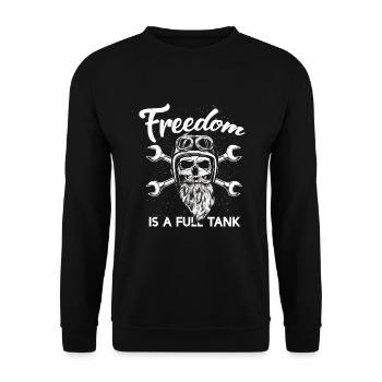 Biker Bike Bikerin Motorrad Chopper Motorcycle - Unisex Pullover - Schwarz - Vorne - Alina (178cm) & Michal (187cm)