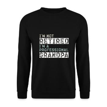 Je ne suis pas un cadeau de grand-père professionnel à la retraite - Sweat-shirt Unisexe - noir - Devant - Alina (178cm) & Michal (187cm)