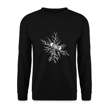 Its Time For Valheim Viking - Unisex Sweatshirt - black - Front - Alina (178cm) & Michal (187cm)