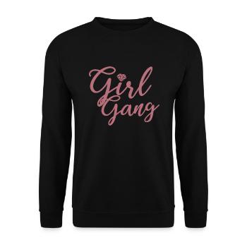 Girl Gang - Bride Squad Bachelorette Party Gift - Unisex Sweatshirt - black - Front - Alina (178cm) & Michal (187cm)