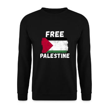 Free Palestine Palestine Anti-Oppression - Unisex Sweatshirt - black - Front - Alina (178cm) & Michal (187cm)