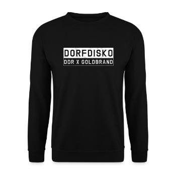 Dorfdisko Ossi Party Ostdeutschland DDR - Unisex Pullover - Schwarz - Vorne - Alina (178cm) & Michal (187cm)